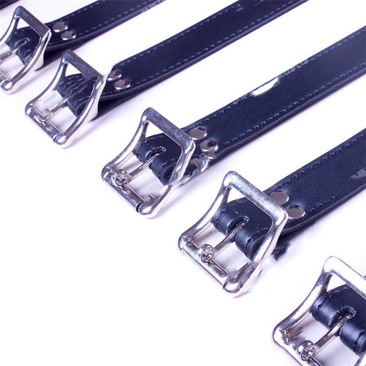 Cosplay Black Supershift Leather Restraint Belt