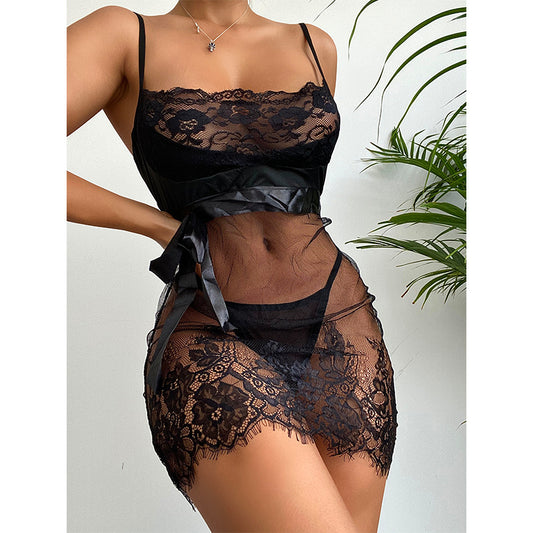 Women's Temptation Cosplay Lace Suspender Suit