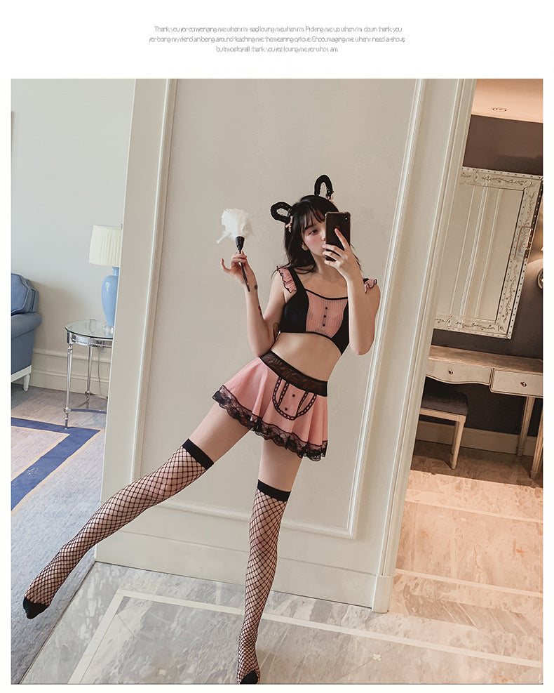 Maid Costume Maid Costume Set Cosplay Net Yarn Uniform