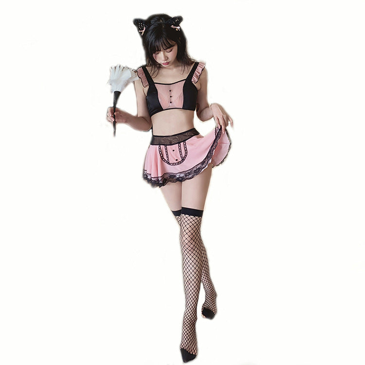 Maid Costume Maid Costume Set Cosplay Net Yarn Uniform