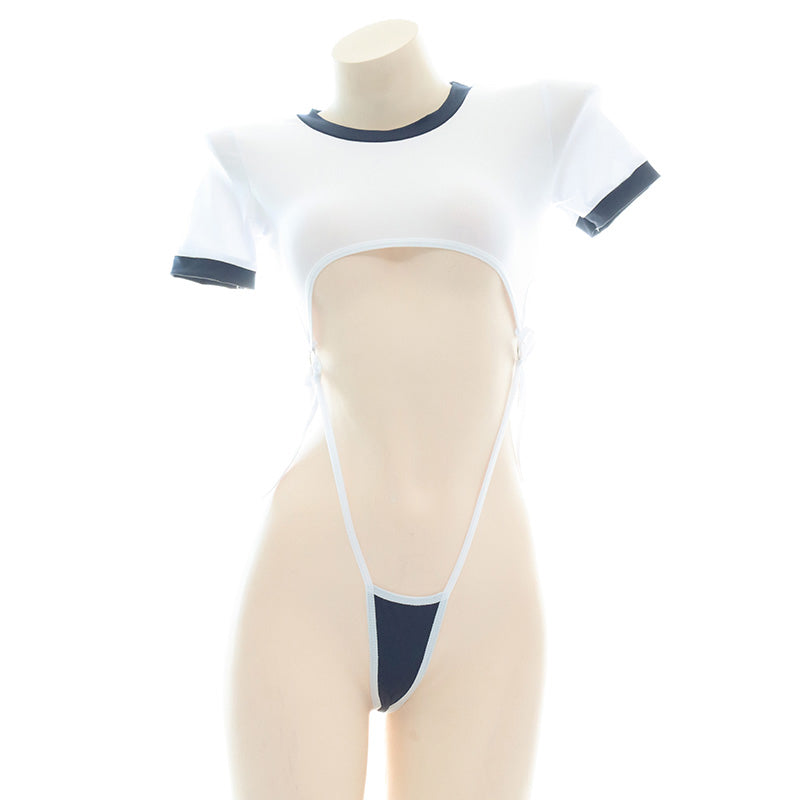 Women's Fashion High Cross One-piece Straps Gymnastics Clothes