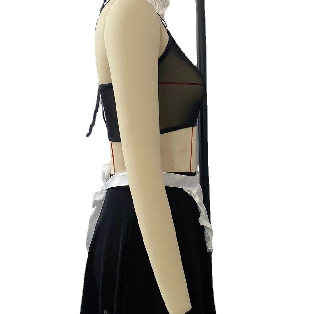 Neck Ring Miniskirt Role Play Maid Clothing Tight-fitting Sling