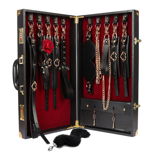 Luxury Bed Bondage Set Genuine Leather BDSM Kits Restraint H