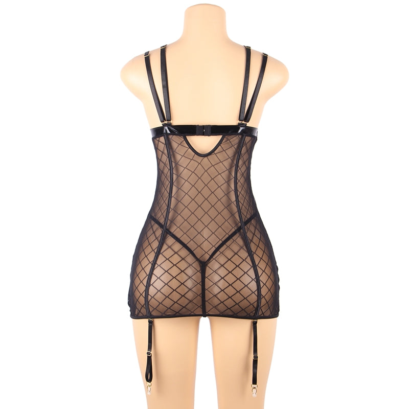 Comeondear Lace Gartered Lingerie Mesh Erotische