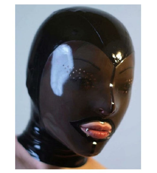 Latex Headgear Latex Mask With Zipper Cosplay