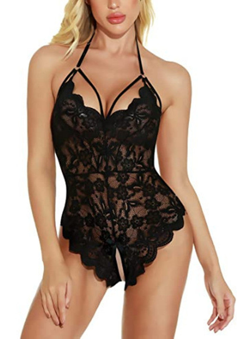 Ladies Sexy Hollow Mesh Lace Underwear Set